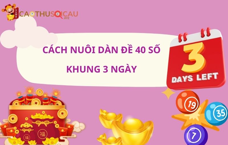 Cách nuôi dàn đề 40 số khung 3 ngày