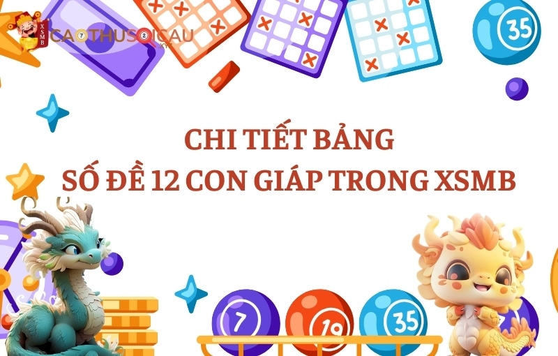 Chi tiết bảng số đề 12 con giáp trong XSMB